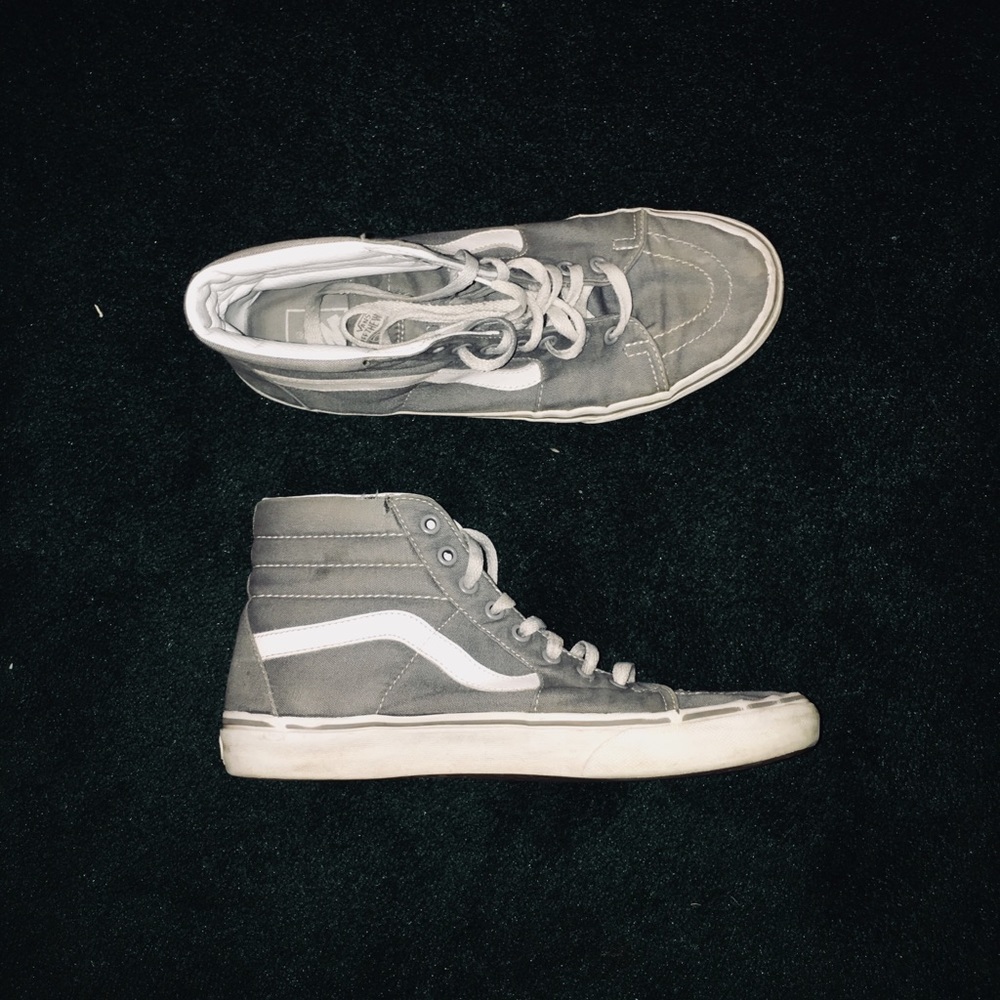 VANS Grey Sk8-Hi vans!!